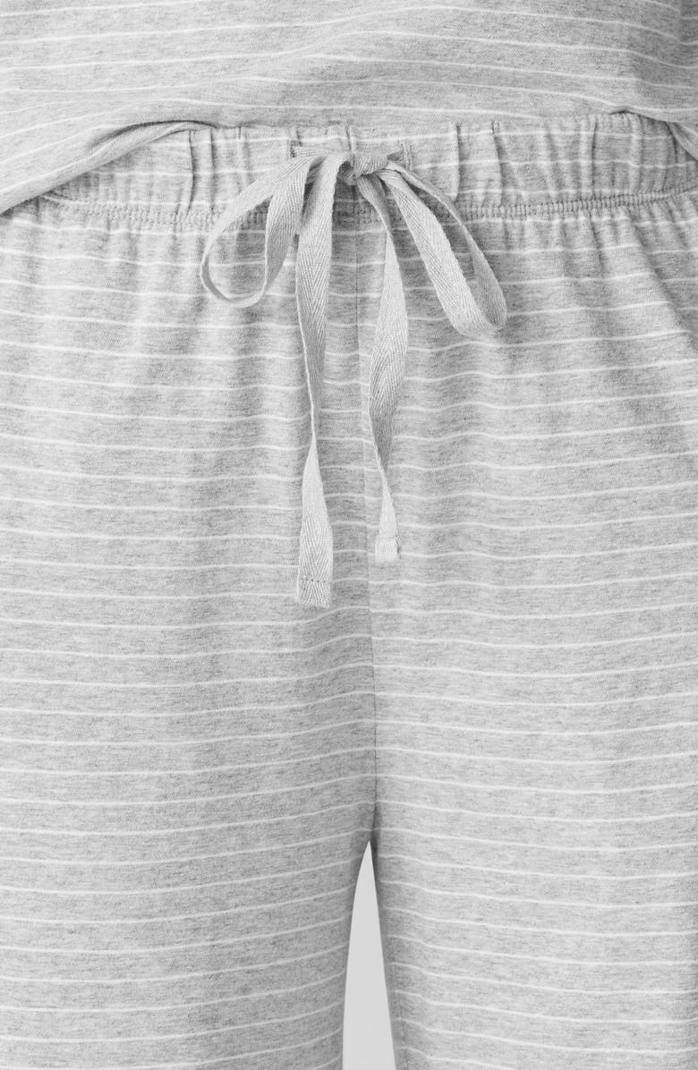 Eileen Fisher Stripe Organic Cotton Wide Leg Sleep Pants, Alternate, color,