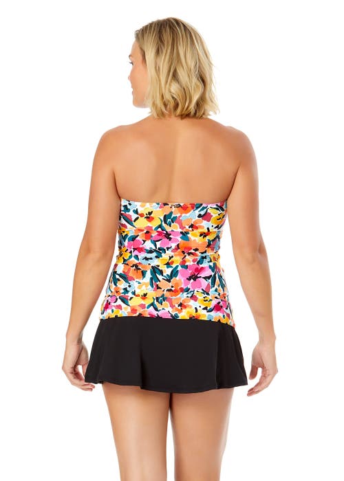 ANNE COLE TIGER DANCE TWIST FRONT BANDEAUKINI SWIM TOP