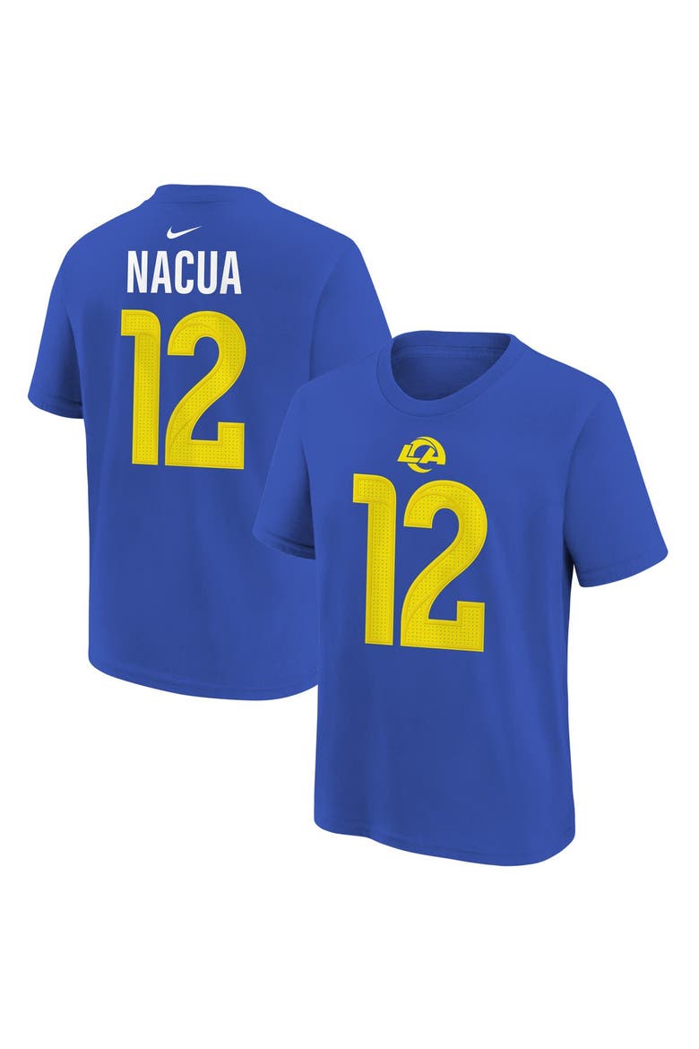 Youth Nike Puka Nacua Royal Los Angeles Rams Name & Number T-Shirt, Main, color, Royal