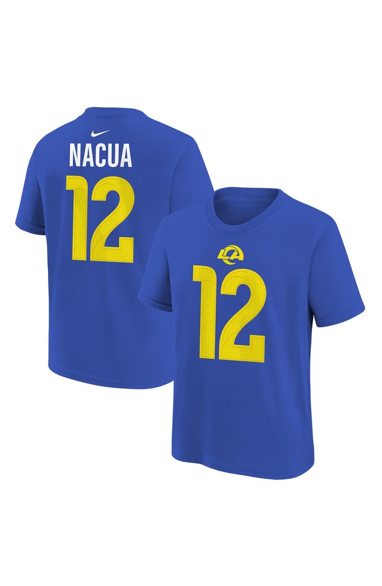 Nike Youth Nike Puka Nacua Royal Los Angeles Rams Name & Number T-Shirt, Main, color, Royal