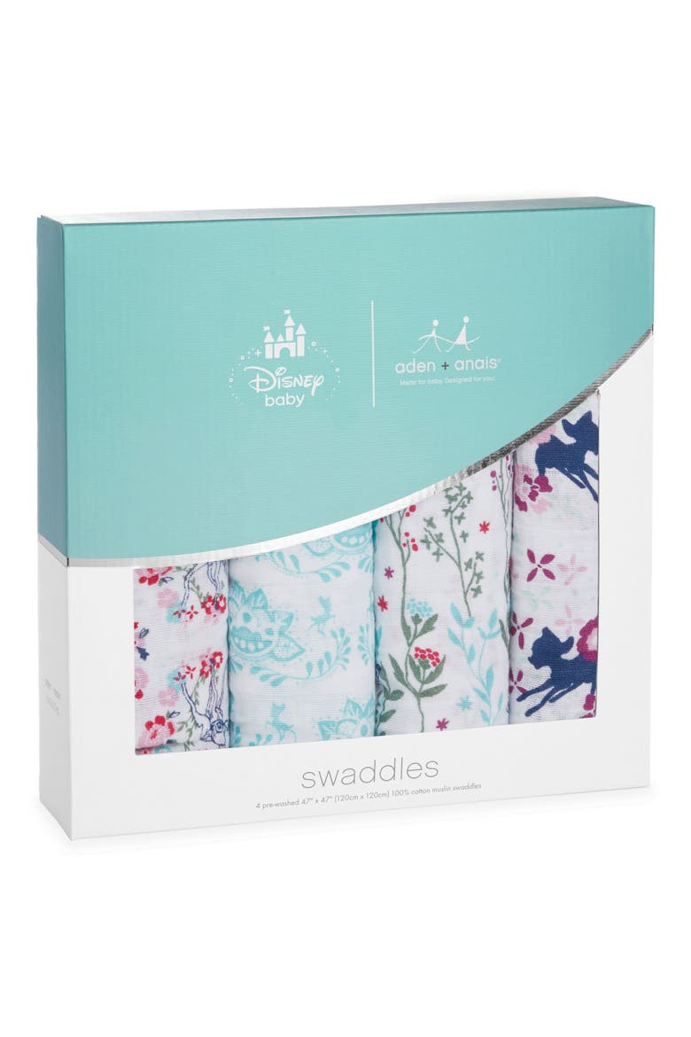 Set of 4 Disney Swaddles, Alternate, color, BAMBI