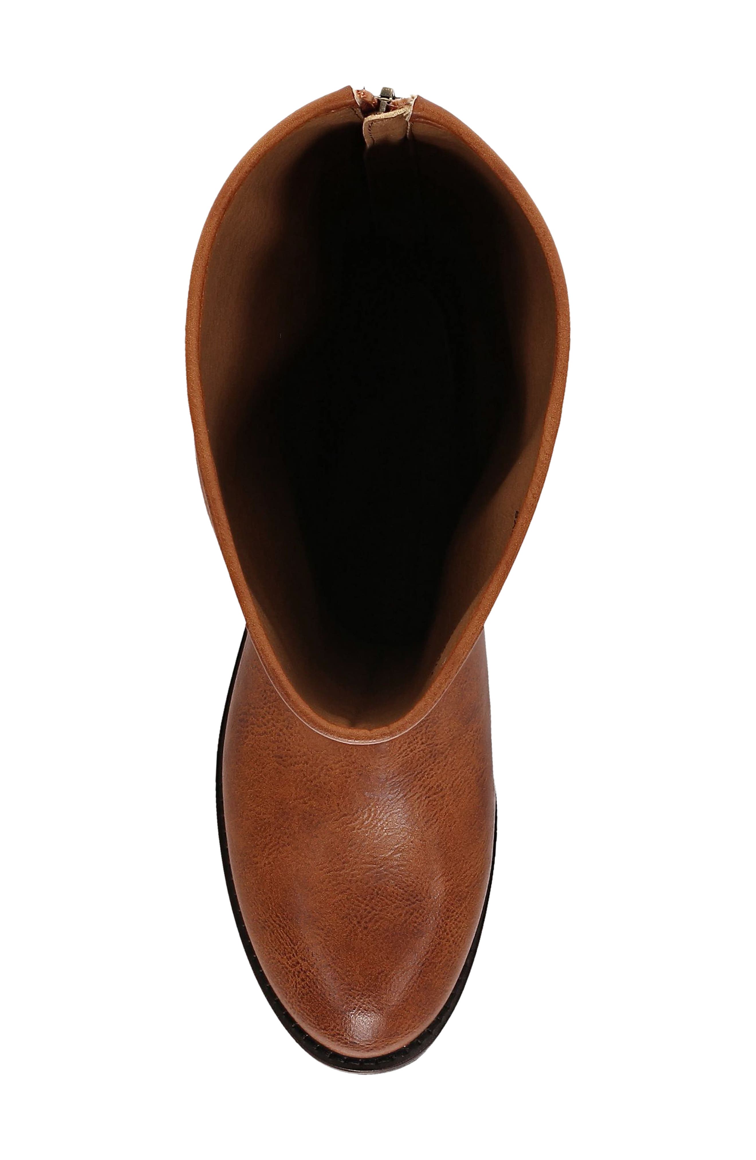 Kellie Harness Faux Leather Tall Boot, Alternate, color, COGNAC