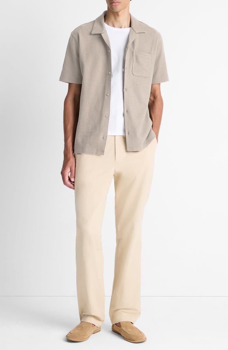 Vince Seersucker Camp Shirt, Alternate, color, Putty