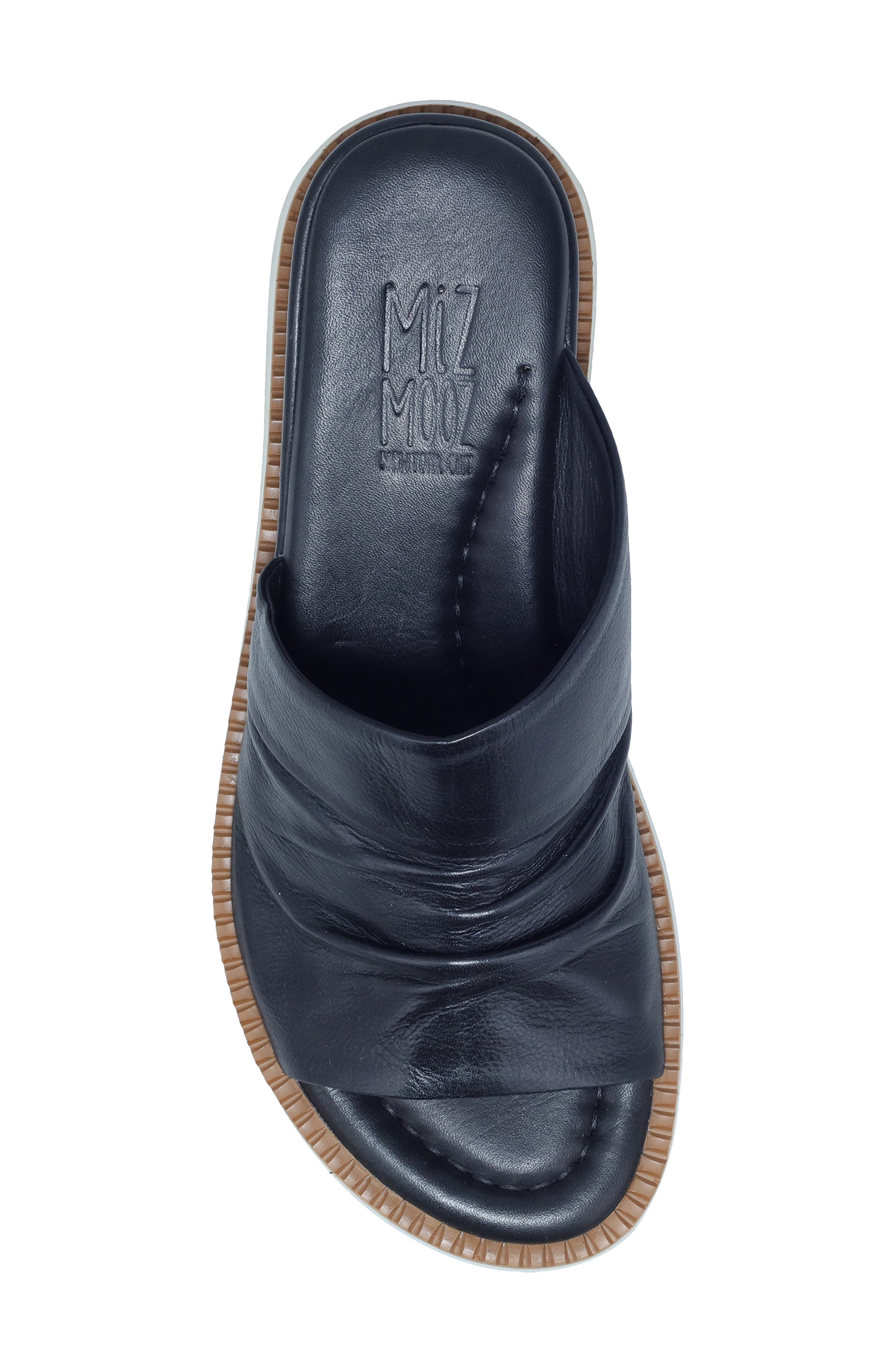 Miz Mooz Erin Platform Wedge Slide Sandal, Alternate, color, Black