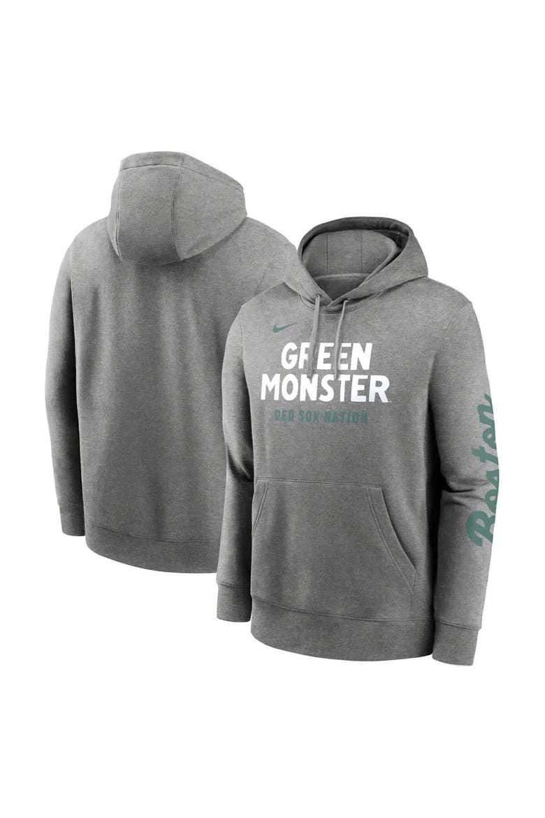 Men's Nike  Heather Charcoal Boston Red Sox 2025 City Connect French Terry Club Fleece Pullover Hoodie, Main, color, Heather Charcoal