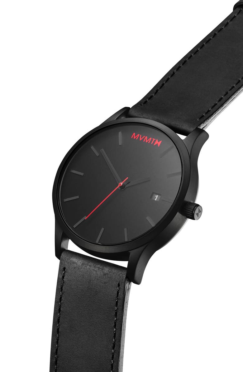 MVMT WATCHES MVMT Classic Leather Strap Watch, 45mm, Alternate, color,
