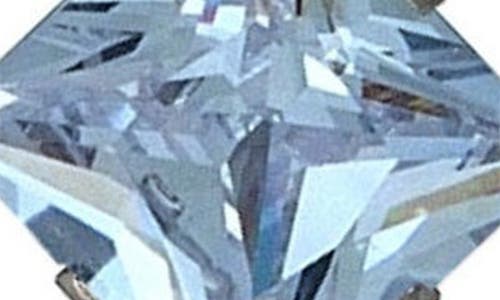 A & M A&m Square Cubic Zirconia Birthstone Stud Earrings In Aquamarine