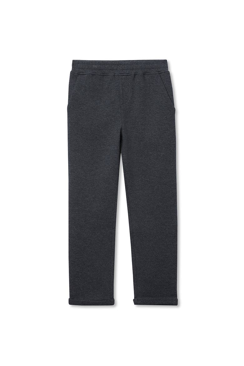 Boys Iron Knee Texture Knit Pants, Main, color, Charcoal Heather