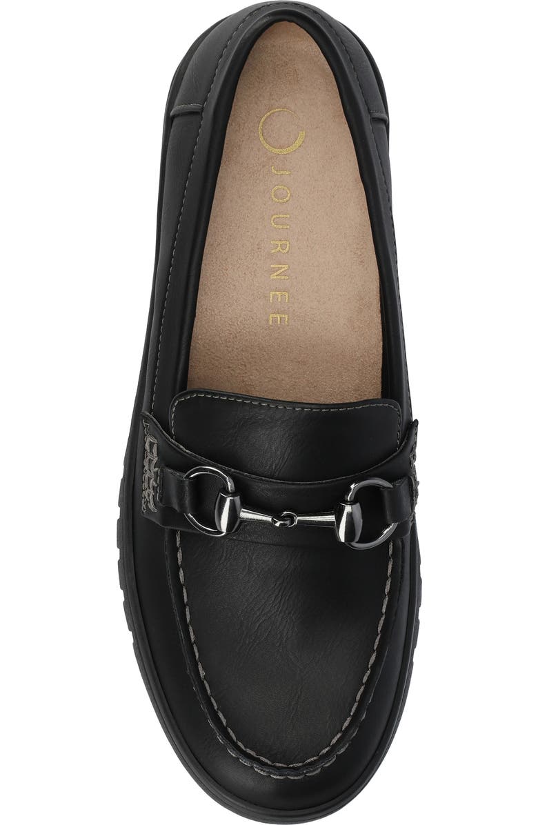 Journee Collection Kaya Horsebit Loafer, Alternate, color, Black