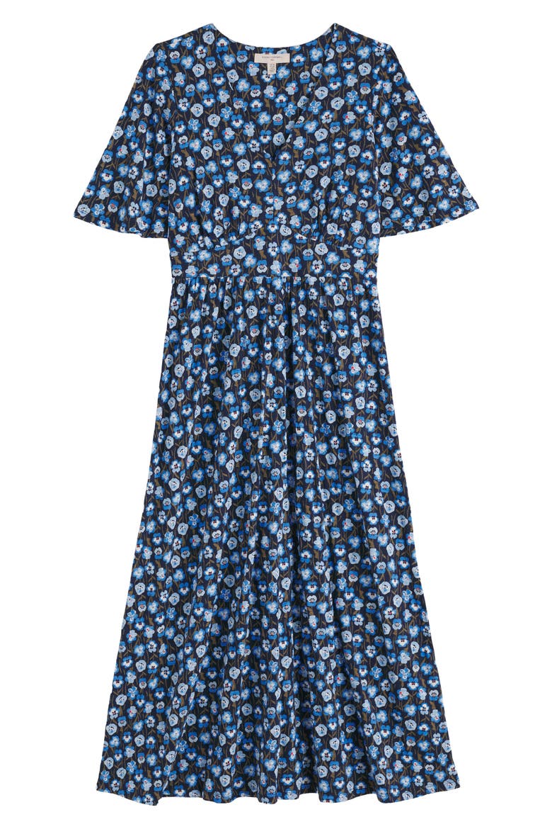 Chateaux Floral Maxi Dress, Alternate, color, PRESSED PANSIES SAIL
