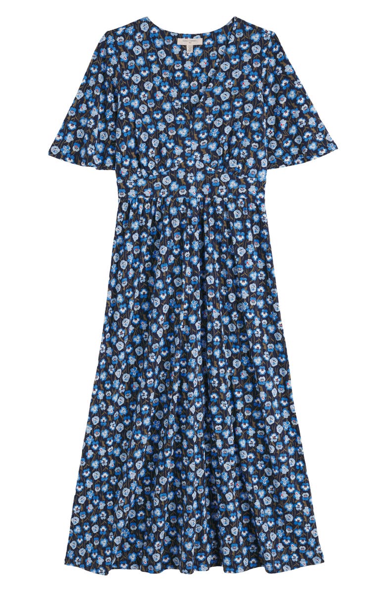 Seasalt Cornwall Chateaux Floral Maxi Dress, Alternate, color, Pressed Pansies Sail