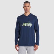 Nike Men's Nike College Navy Seattle Seahawks 2025 Rivalries Collection Sideline Dri-FIT Long Sleeve Hoodie T-Shirt