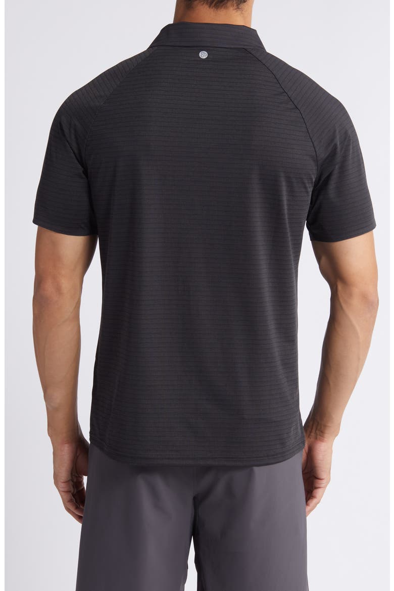 Fadeout Stripe Performance Polo, Alternate, color, BLACK