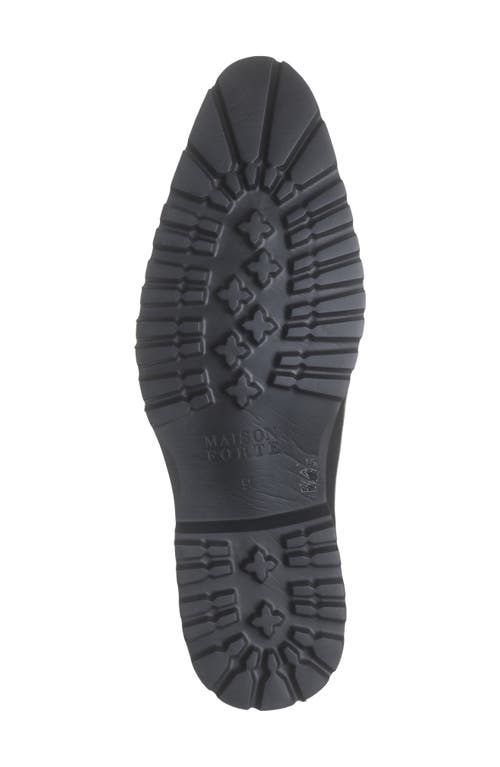 Maison Forte Connor Wholecut Plain Toe Derby In Black