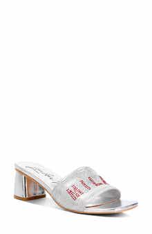 LONDON RAG Punstar Rhinestone Embellished Slide Sandal
