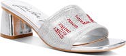 LONDON RAG Punstar Rhinestone Embellished Slide Sandal