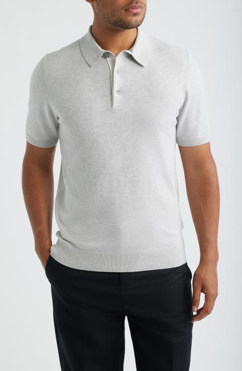 Finch Short Sleeve Linen & Cotton Polo Sweater