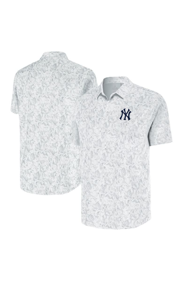 ANTIGUA Men's Antigua White New York Yankees Lush Button-Up Shirt, Main, color,