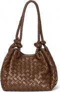 Walter Baker Kinsley Knot Top Handle Woven Leather Bag