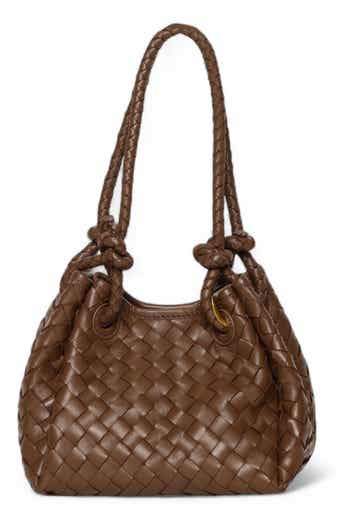 Walter Baker Kinsley Knot Top Handle Woven Leather Bag