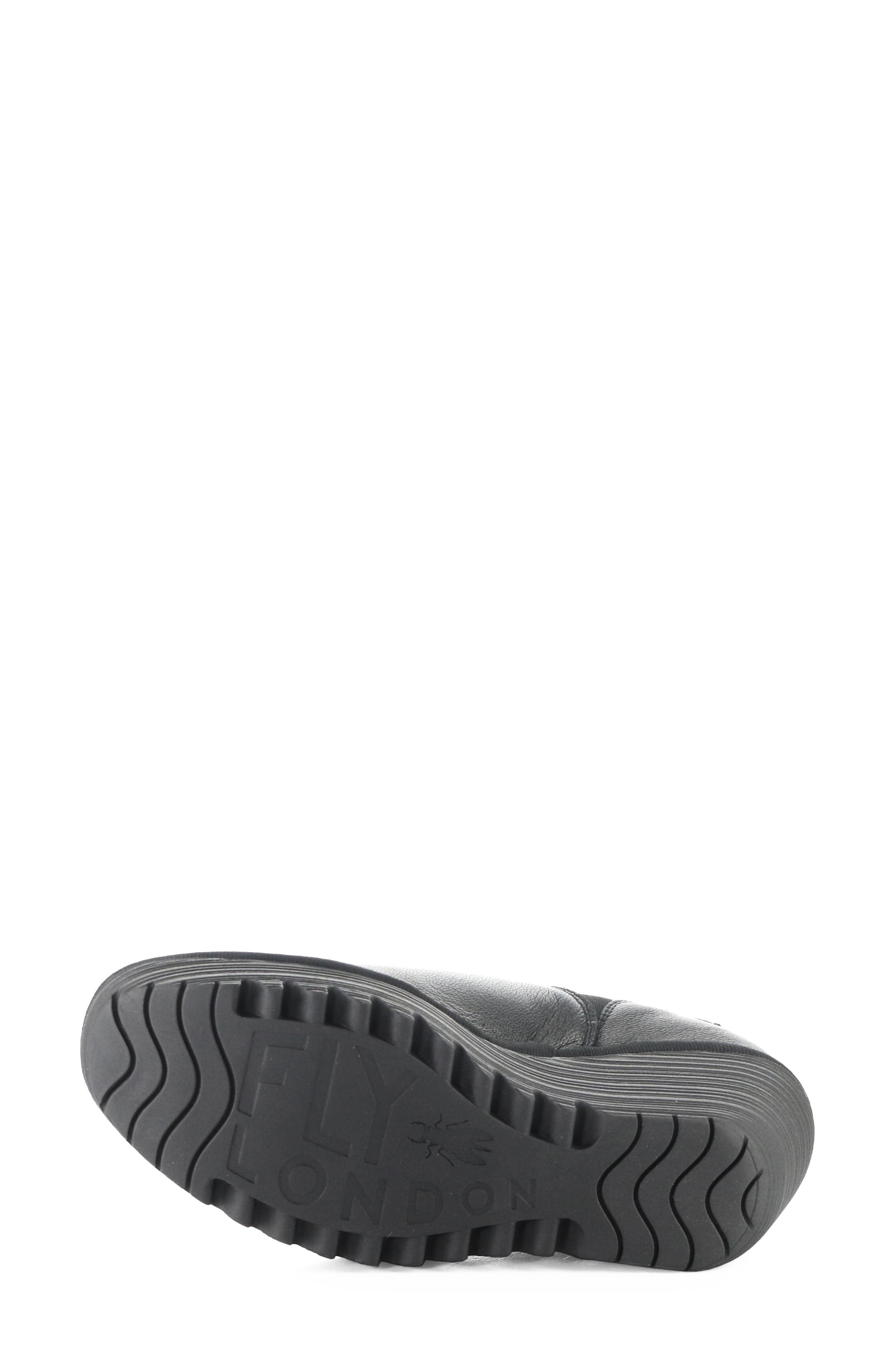 Yure Wedge Chelsea Leather Bootie, Alternate, color, BLACK SMOOTH LEATHER
