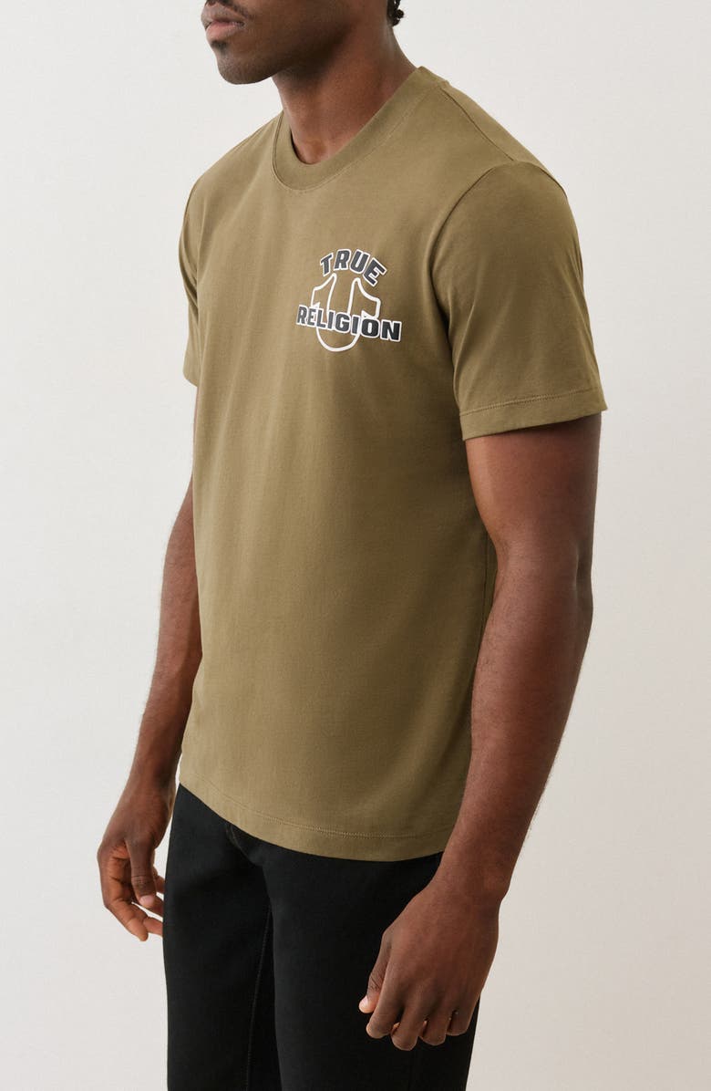 True Religion Oval Logo Graphic T-Shirt, Alternate, color, Kalamata