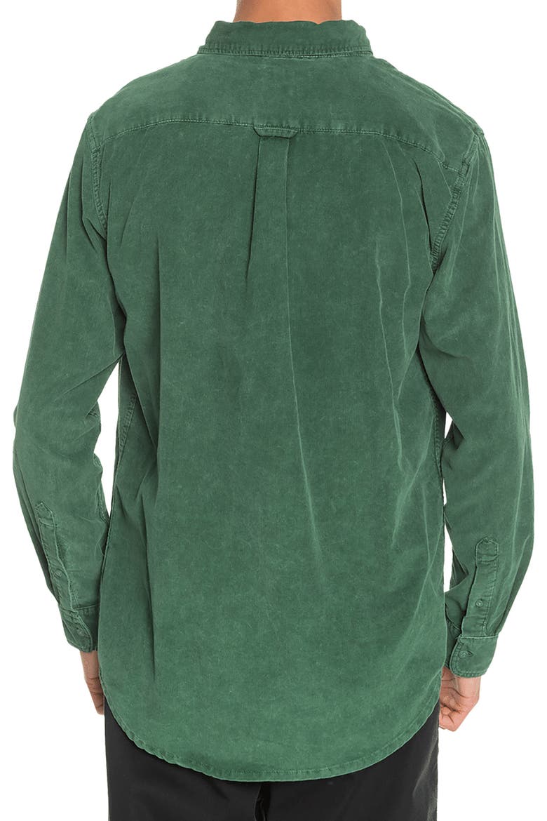 Smoke Trail Button-Up Corduroy Shirt, Alternate, color, GREENER PASTURES