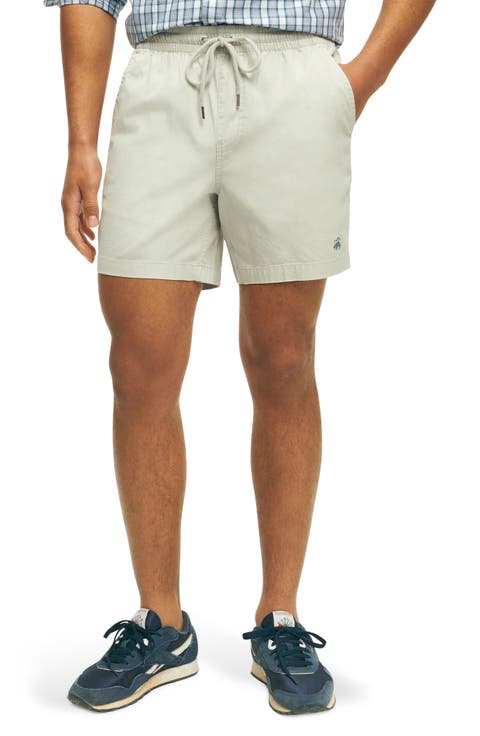 Drawstring Stretch Cotton Shorts