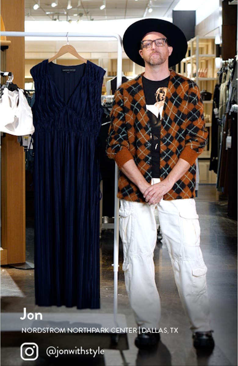 Sleeveless Micropleat Maxi Dress, sales video thumbnail