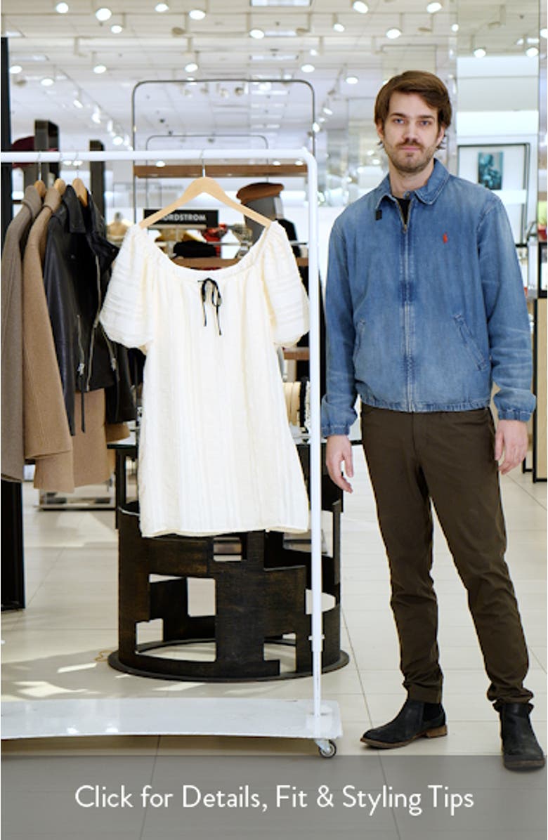 Puff Sleeve Shift Minidress, sales video thumbnail