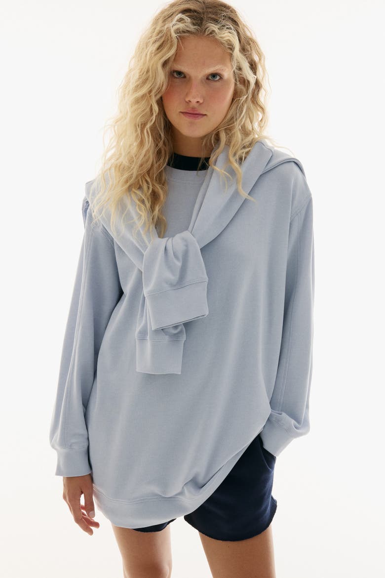Sweatshirt Dress, Alternate, color, Light blue