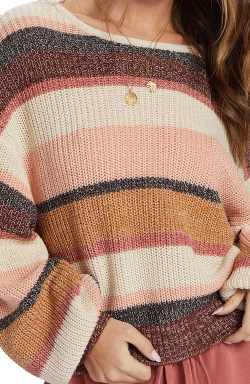 BILLABONG BILLABONG LIGHT WAVE STRIPE BALLOON SLEEVE SWEATER 