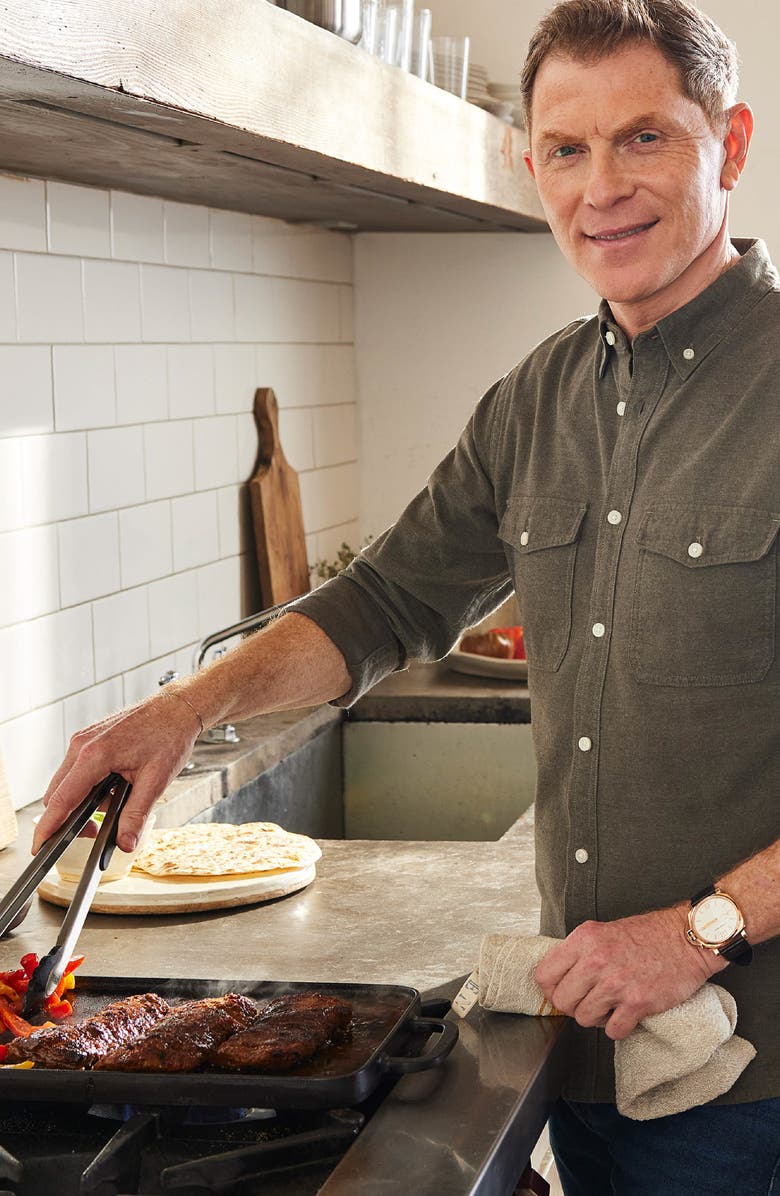 GreenPan x Bobby Flay Reversible Cast Iron Grill & Griddle, Alternate, color, Black