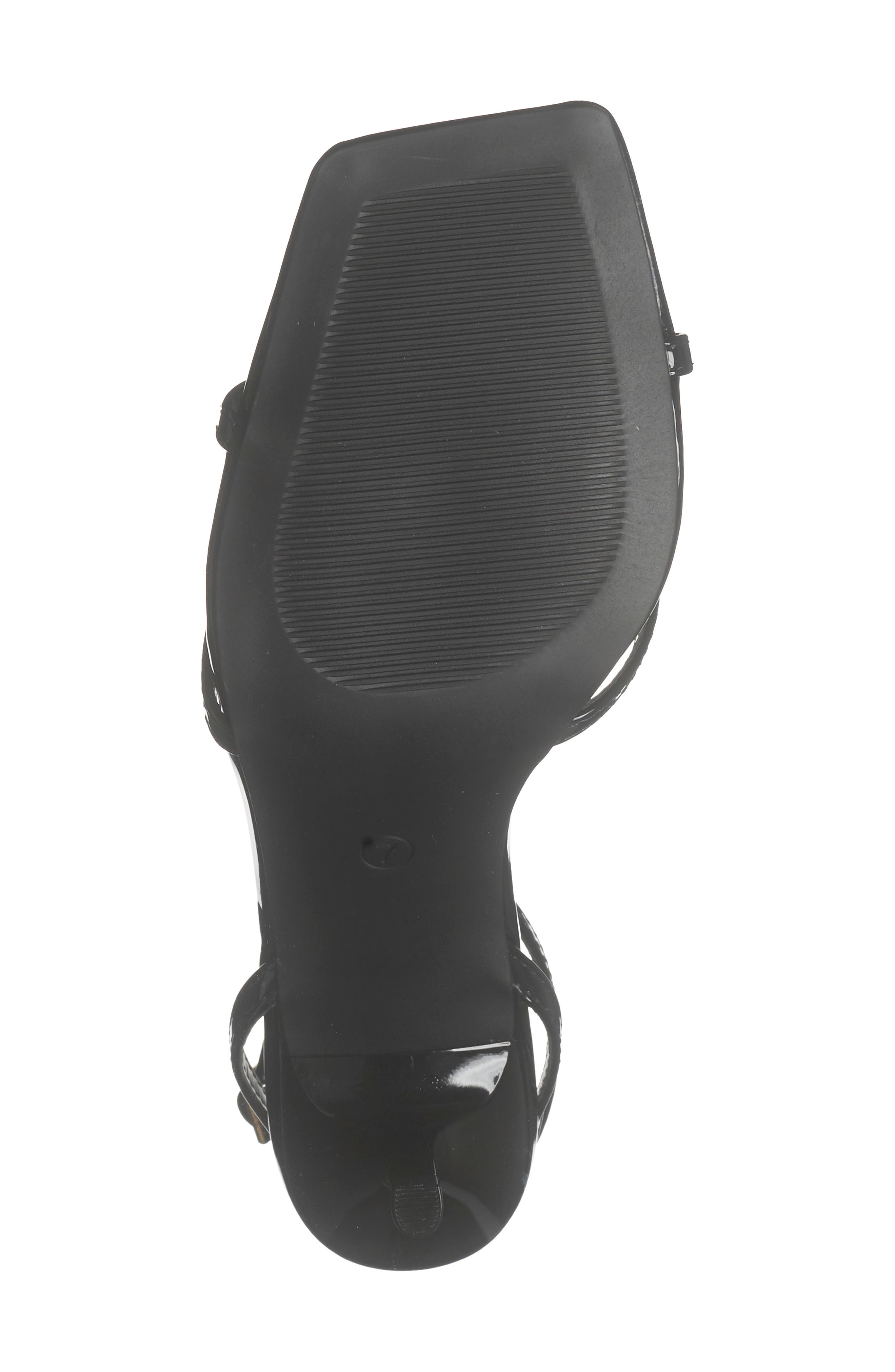 RACHEL Rachel Roy Sybil Bow Ankle Strap Sandal, Alternate, color, Black Patent