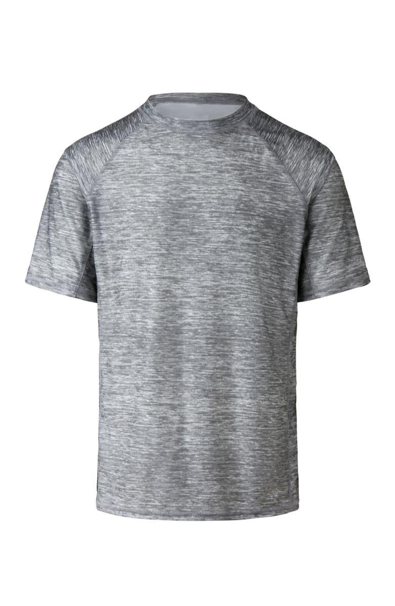 UV Skinz Short Sleeve Crew Sun & Swim Shirt, Main, color, Cool Grey Jaspe