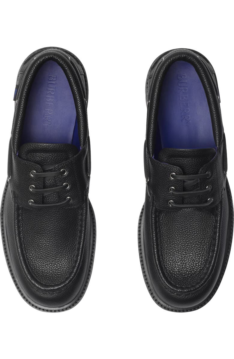 Burberry Leather Raft Boat Shoes, Alternate, color,