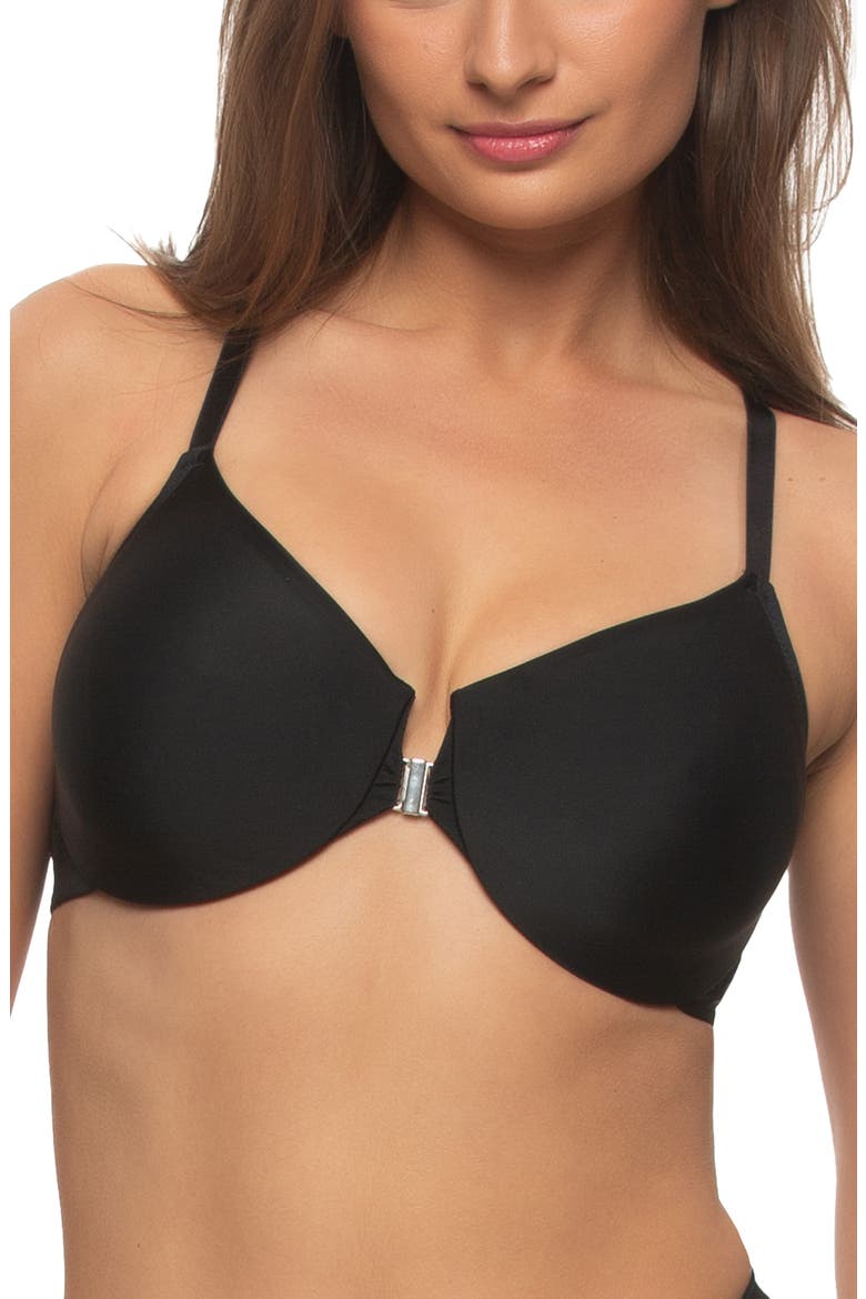 Tempting Underwire Minimizer Bra, Main, color, BLACK