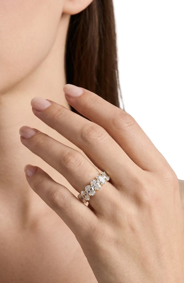 The M Jewelers The Oval Cut Eternity Band, Alternate, color, Gold