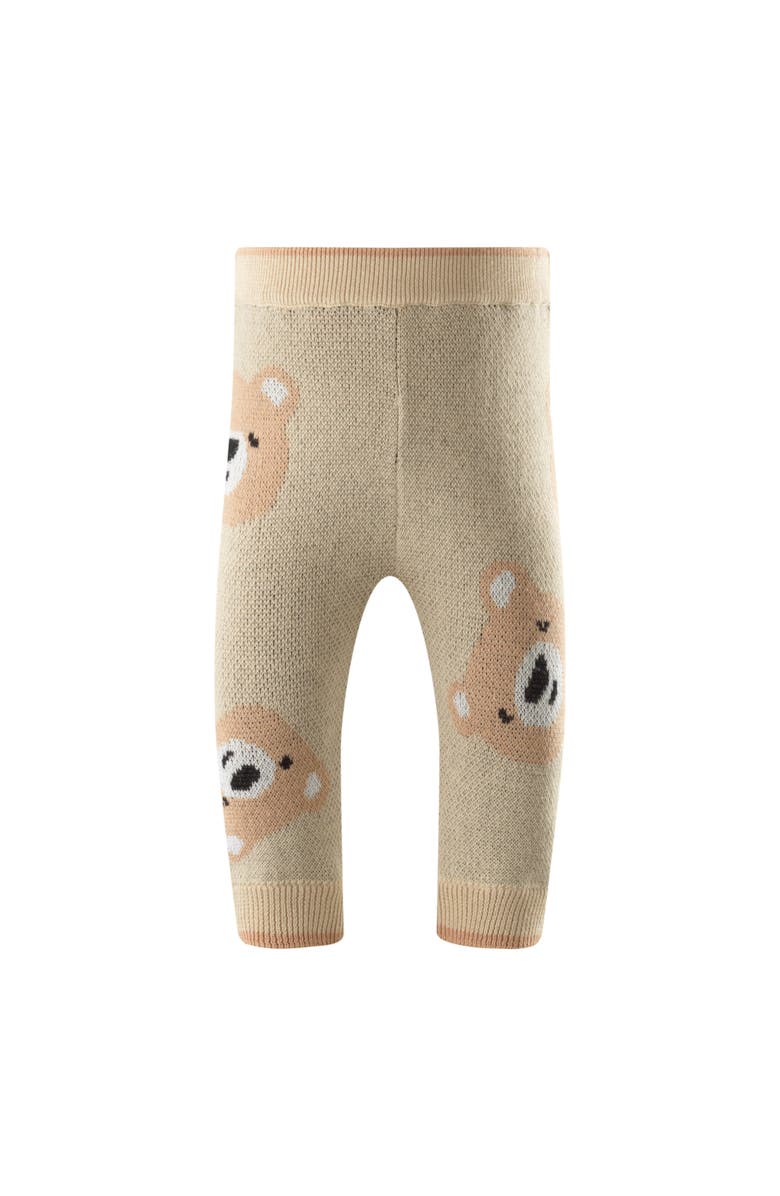 Rachel Riley Teddy Knit Sweater & Leggings Set, Alternate, color, Brown