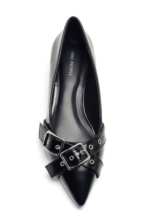 Free People So '90s Pointed Toe Kitten Heel Pump In Black