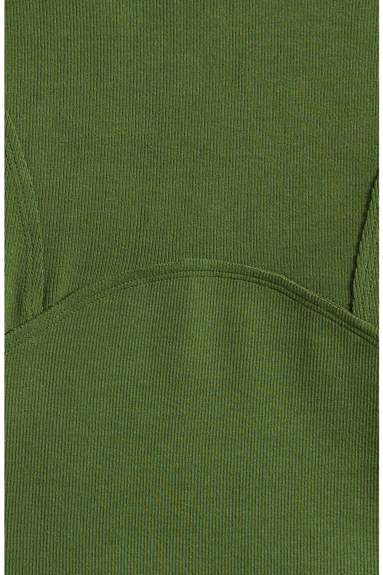 Kids' Long Sleeve Ribbed Seamed Tee, Alternate, color, EMERALD CITY