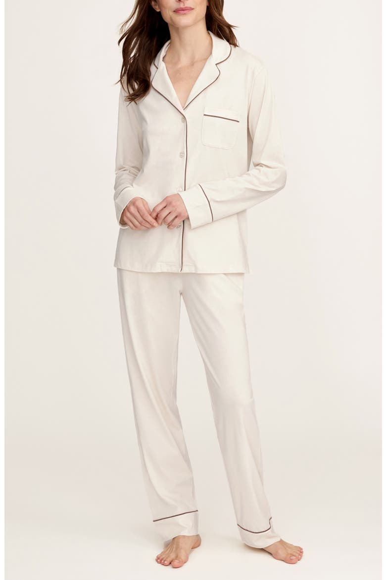 Classic Lightweight Pima Cotton Pajamas, Main, color, WHITE