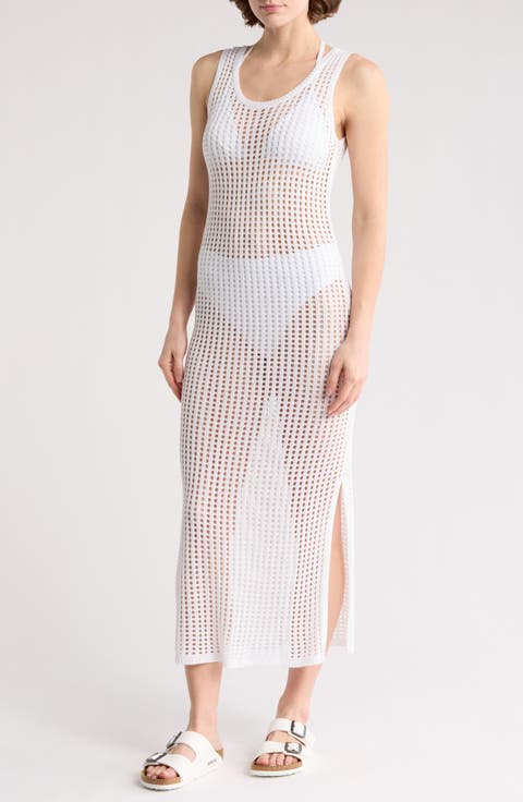 Open Knit Cover-Up Dress