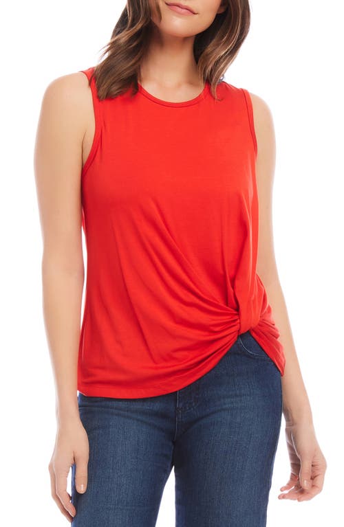 Shop Karen Kane Twist Hem Tank In Orange