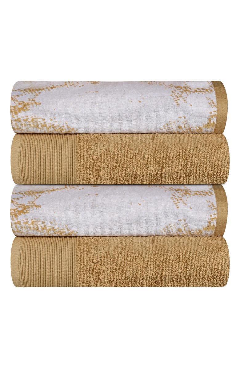 Superior Marble 10-Piece Quick-Drying Cotton Towel Set, Main, color, Brown