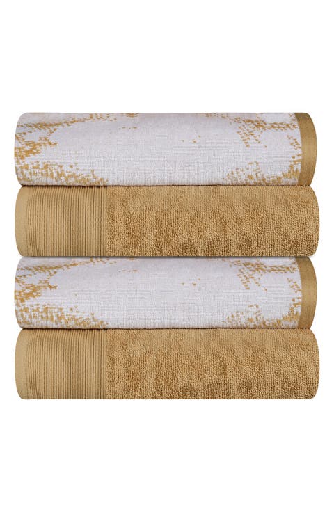 Marble 10-Piece Quick-Drying Cotton Towel Set