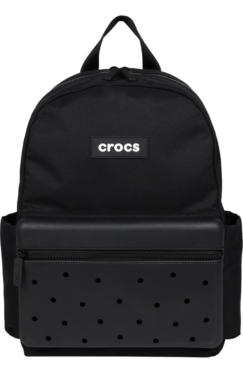 CROCS Lightweight Backpack with Molded Front Storage Pocket, Main, color, Black