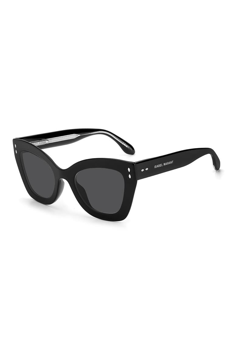 51mm Cat Eye Sunglasses, Alternate, color, BLACK
