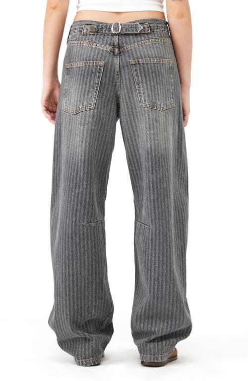 Bdg Urban Outfitters Logan Stripe Baggy Wide Leg Jeans In Gray
