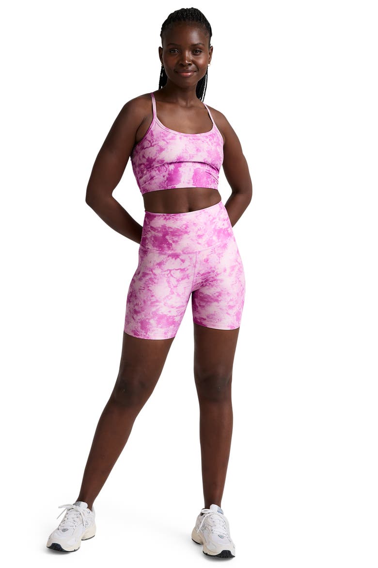 Softmark Keep Pace Bike Shorts, Alternate, color, SUNSET VIOLET ICEDYE